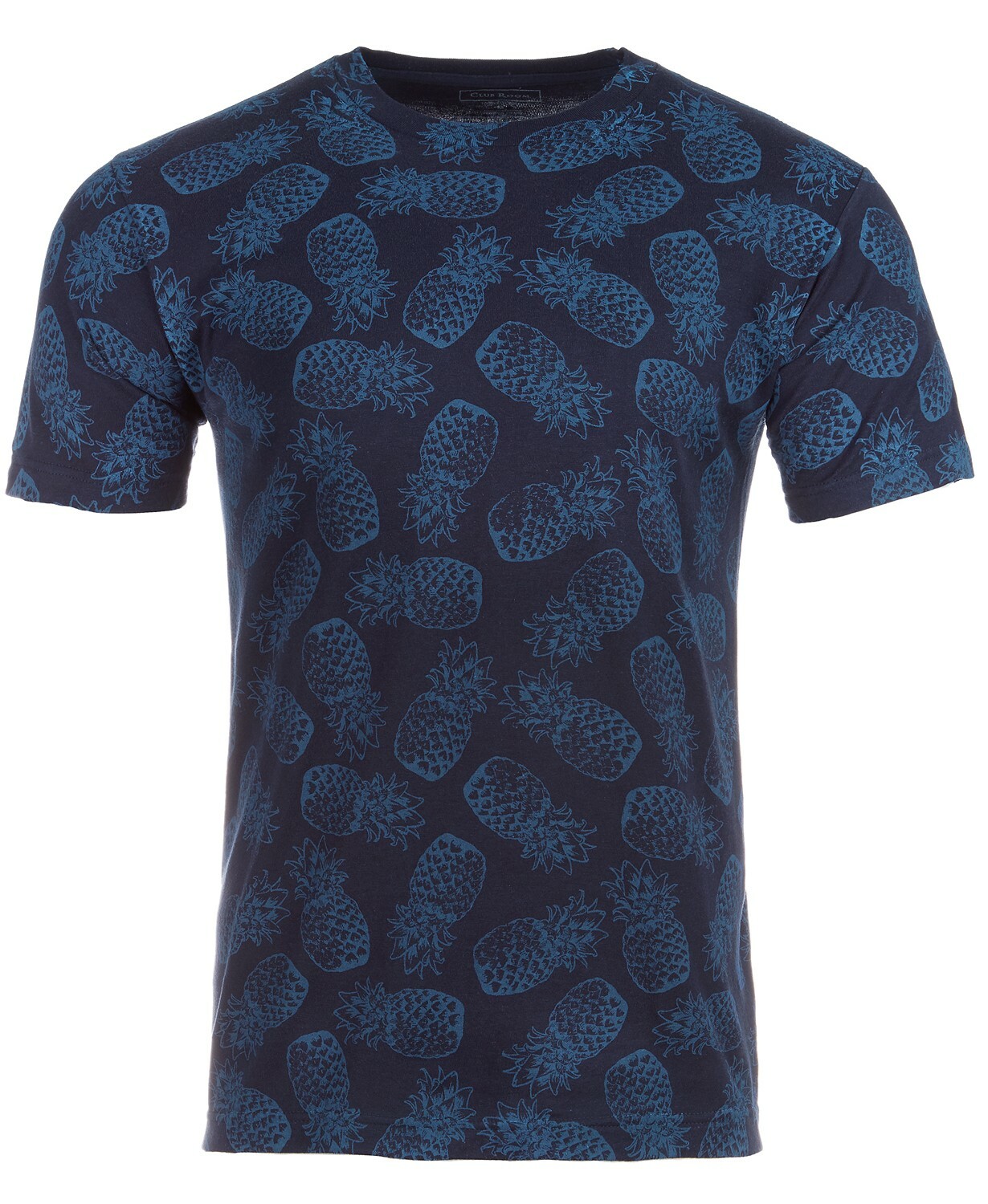$105 Club Room Men'S Blue Short Sleeve Crew-Neck Pineapple T-Shirt Size Xl gallery