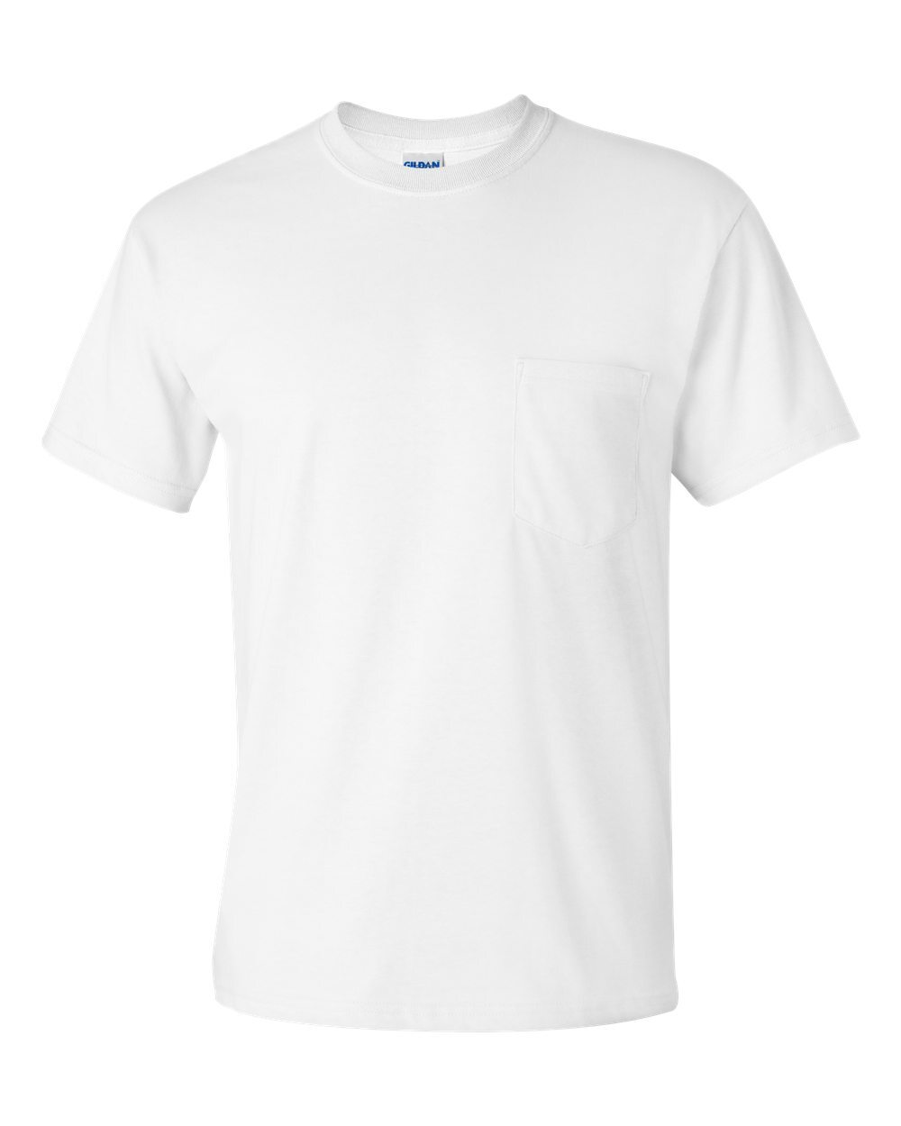 Gildan 2300 Short-Sleeve Tees W/ Pocket, Custom Printing One Side or Both gallery