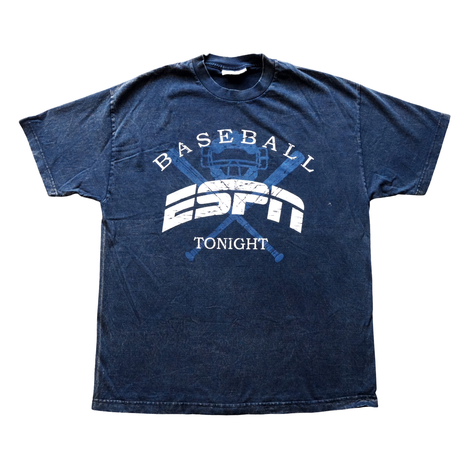 Vintage 90s ESPN Baseball Tonight Promo T-Shirt Mens XL Blue Made In USA Cotton gallery