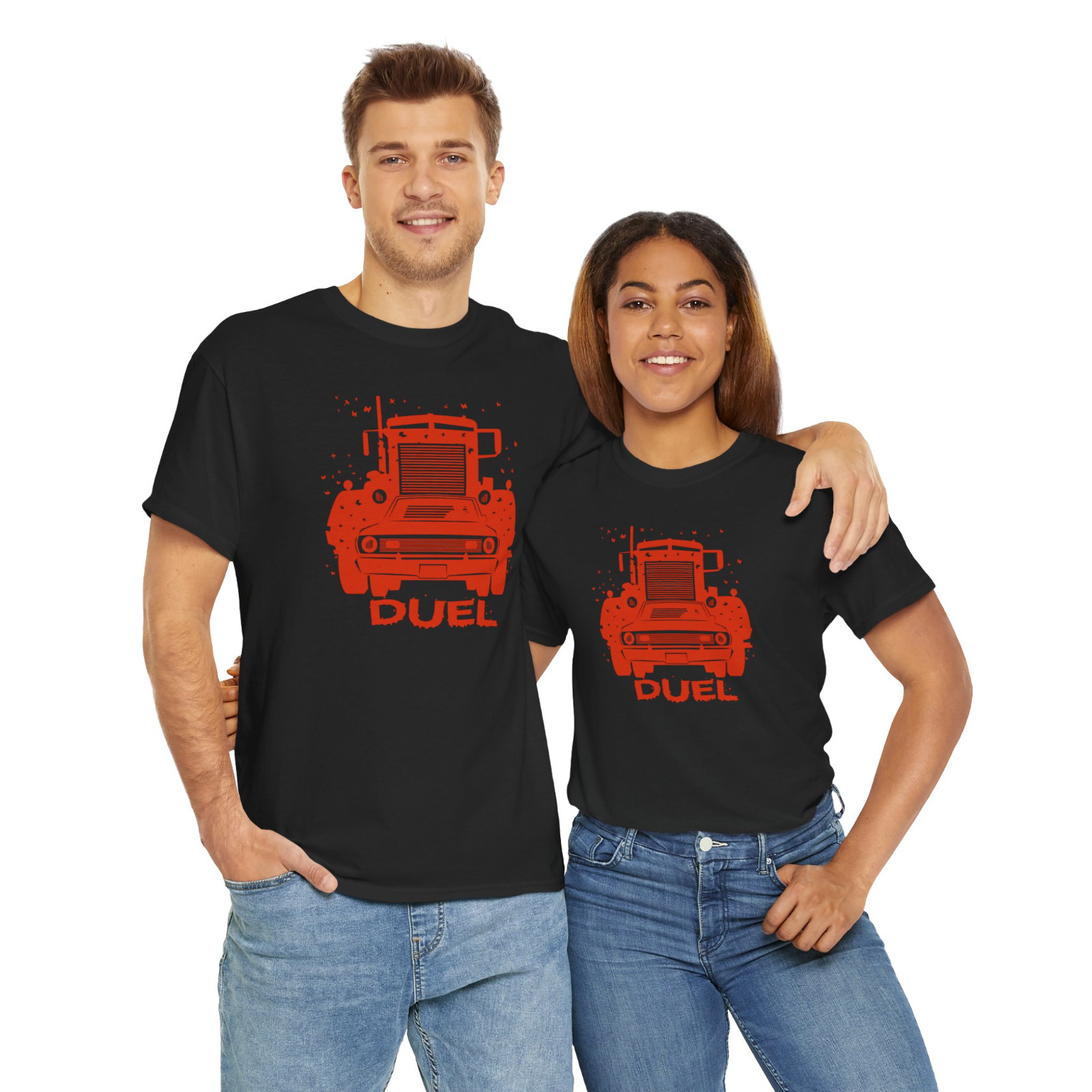 Road Duel T-Shirt, Car vs Killer Truck Vintage Road Chase Tee for Cult Film Fans gallery