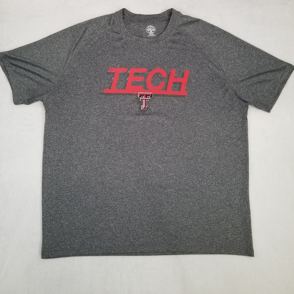 Rivalry Threads Gray Texas Tech TECH T Men’s Logo Graphic Shirt Size 2XL Casual