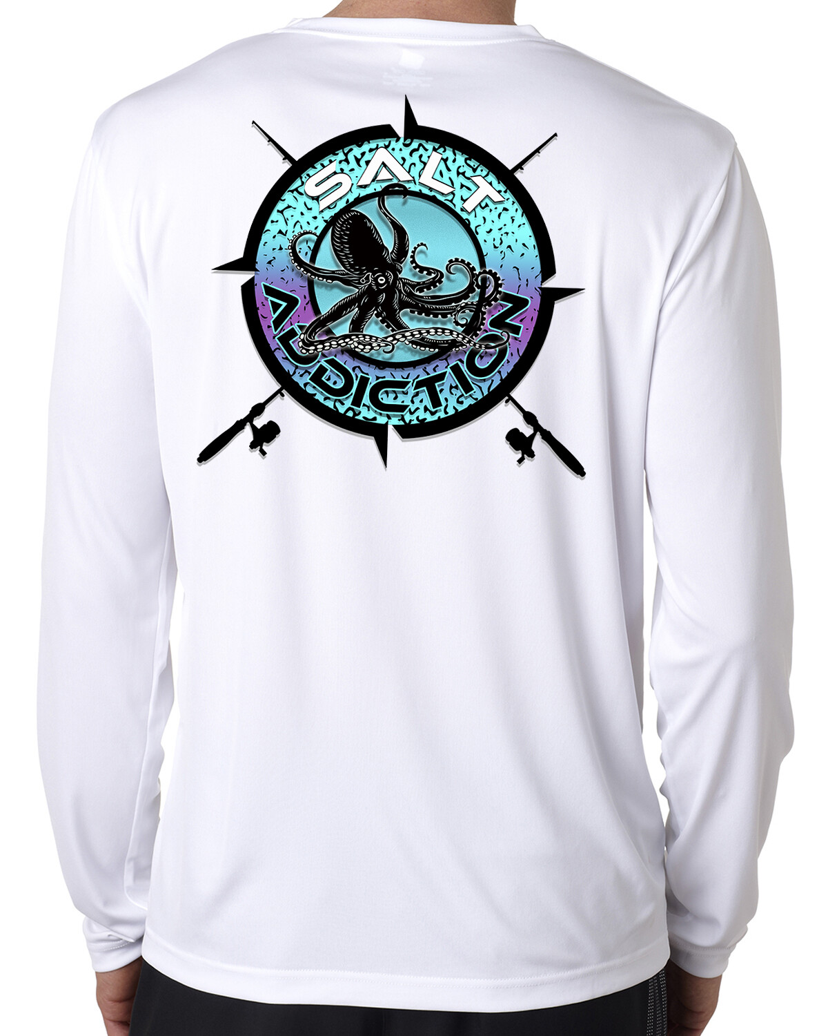 Salt Addiction t shirt long sleeve microfiber saltwater fishing uv 50+ Octopus gallery