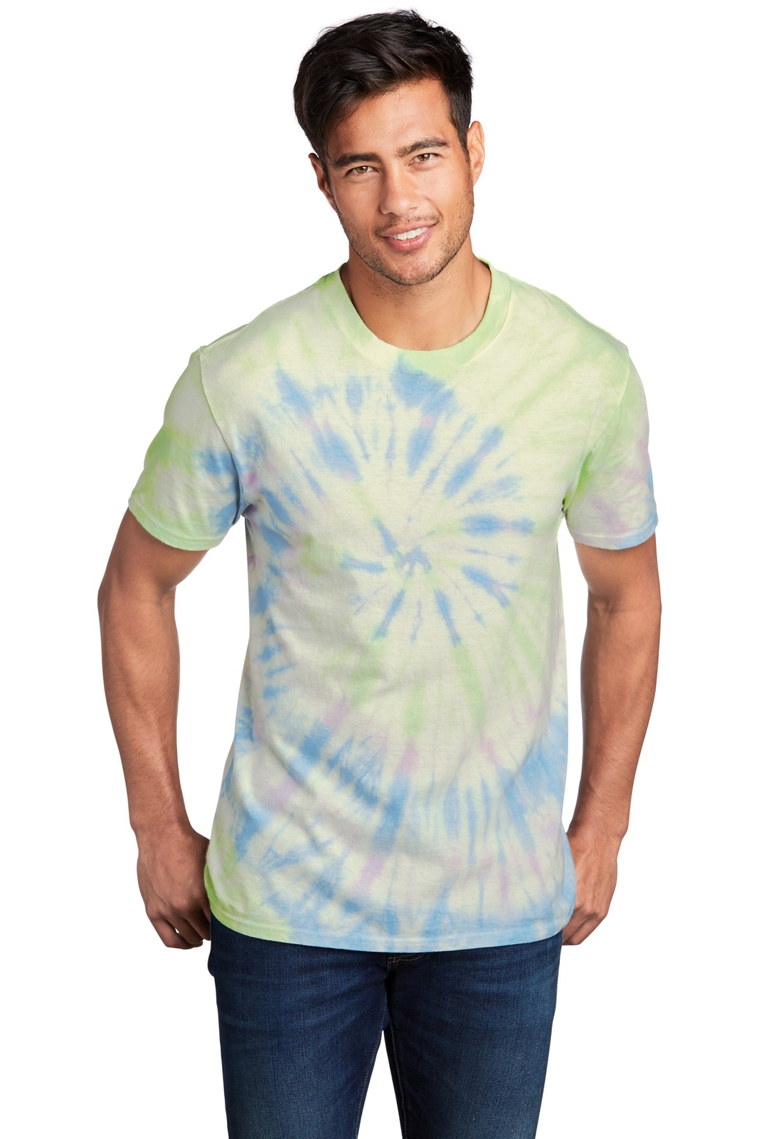 Port & Company PC147 Mens Short Sleeve Tie-Dye Multi Color Stylish T-Shirt gallery