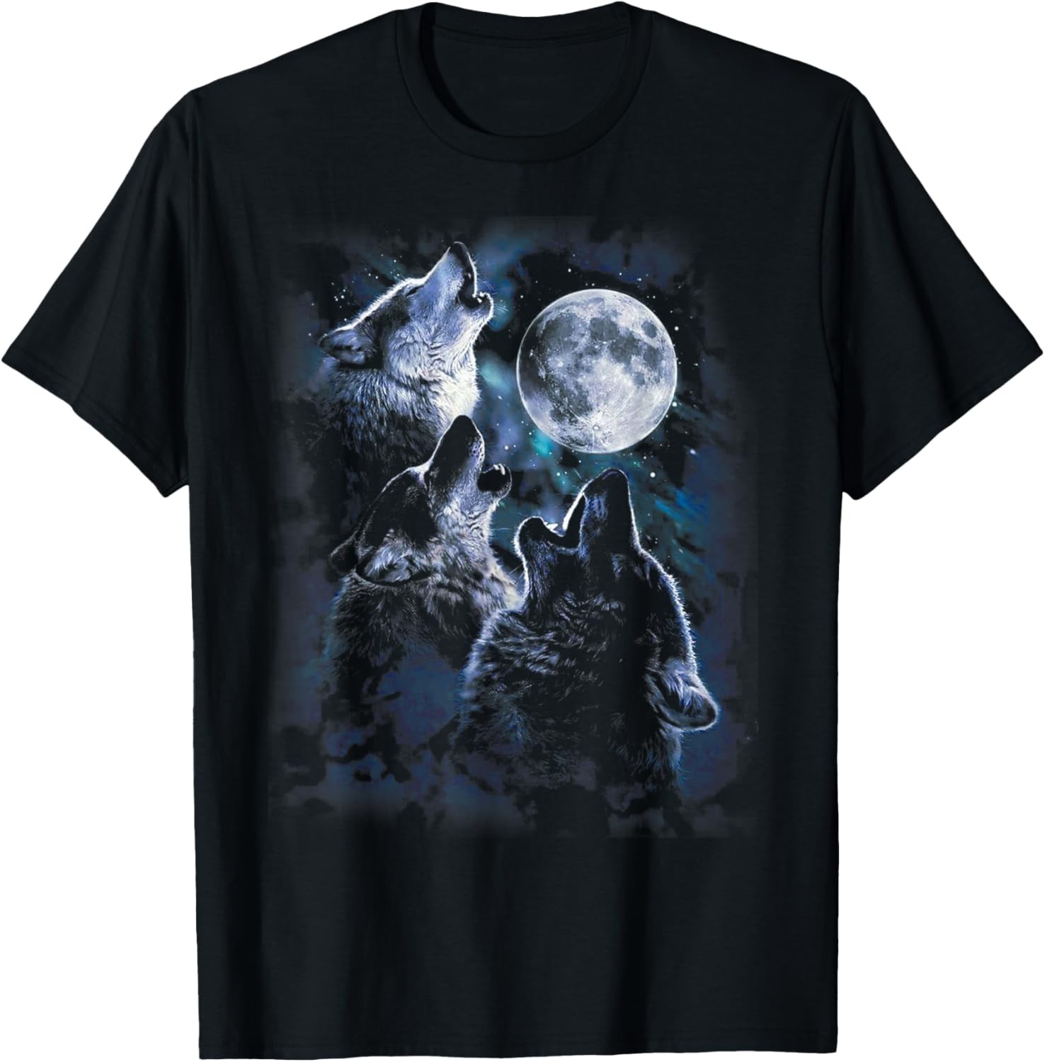 Wolf Howling At The Moon T-Shirt Wildlife Wolves Lovers Men T-Shirt gallery