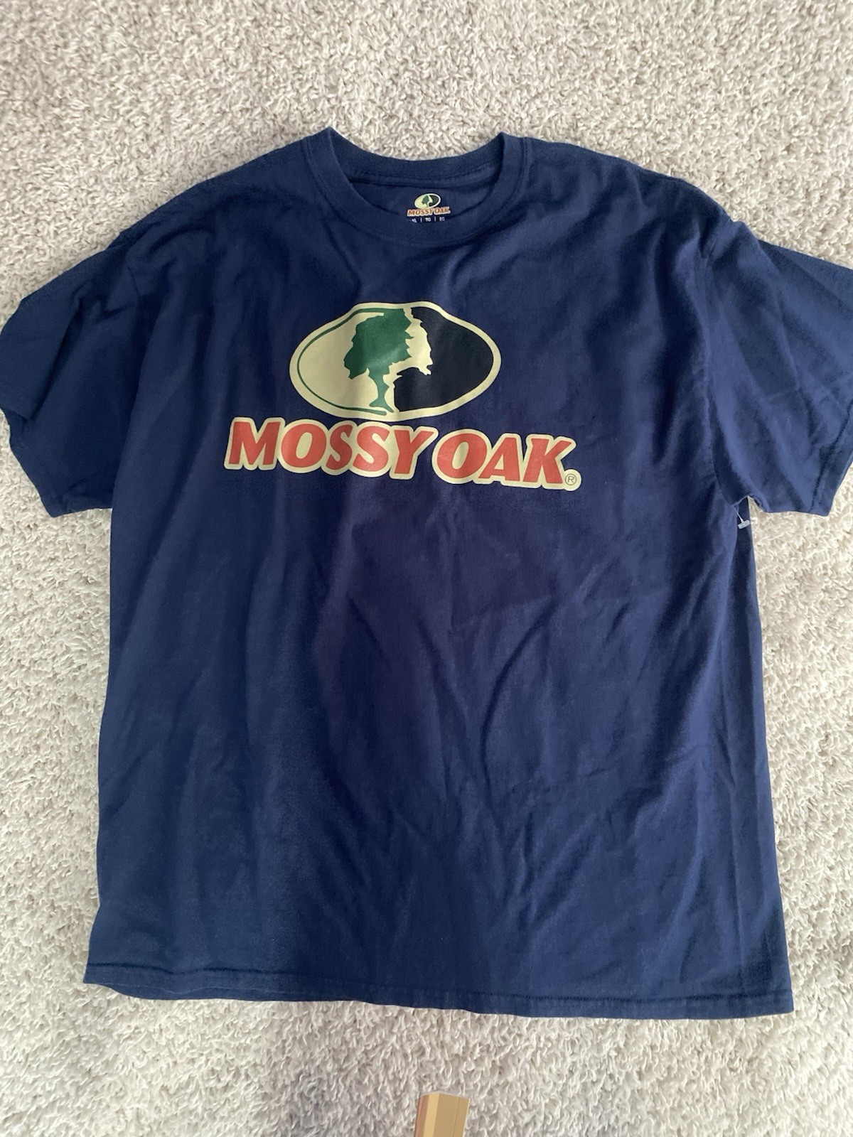 Mossy oak shirt adult extra large 1XL blue short sleeve crewneck outdoor mens **