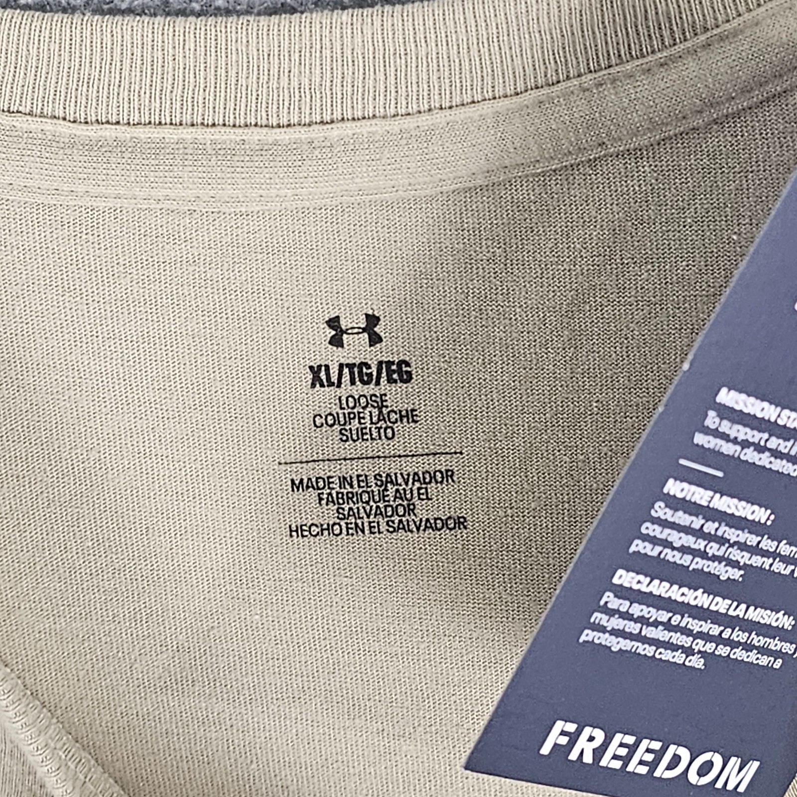 Under Armour 1389920 UA Men's Freedom Snake Knife Cotton Desert Sand T-Shirt XL gallery