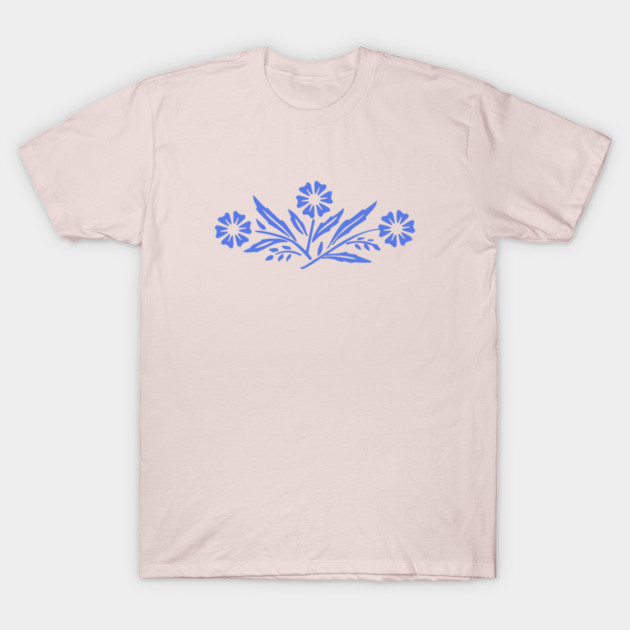 Cornflower Blue T-Shirt Vintage Pastel Aesthetic Blank Solid Plain Unisex Tee gallery