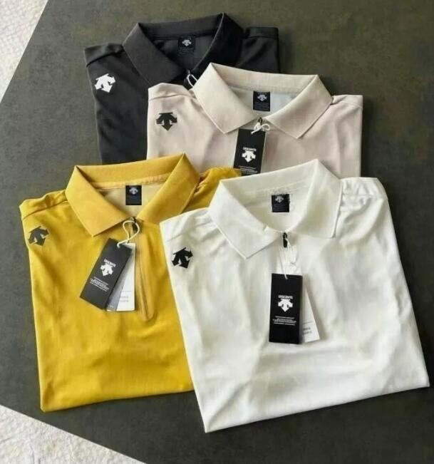 Descente Half Zipper Ice Feel Quick Drying Short Sleeves T-shirt gallery