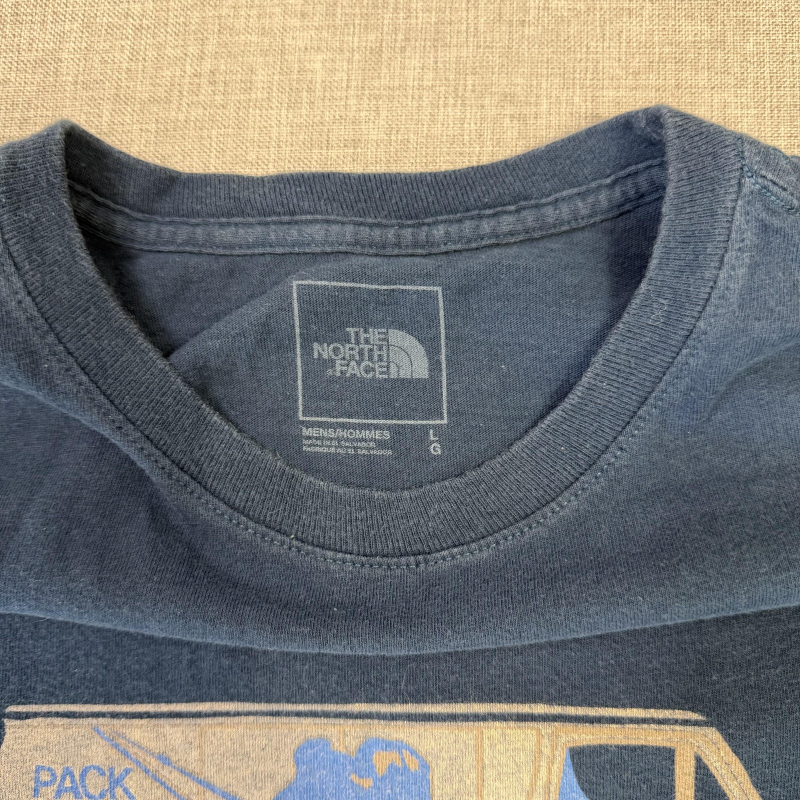 The North Face Shirt Mens Large Blue Crew Neck Short Sleeve Pack Van Graphic gallery