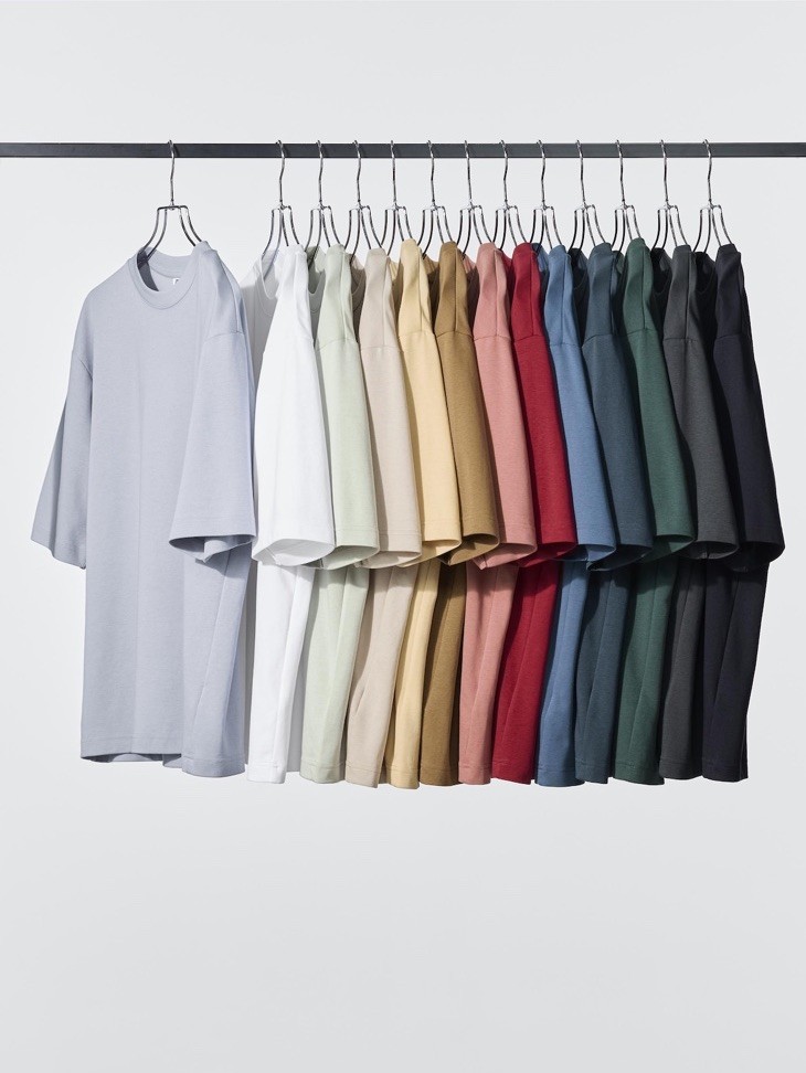 Uniqlo U AIRism Cotton Crew Neck Oversized T-Shirt 41 Yellow Size S gallery