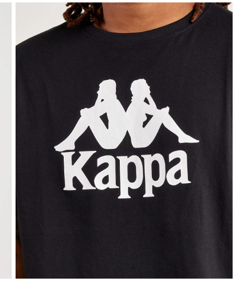 $50 KAPPA Black/White ESTESSI Regular Fit Short Sleeve Logo T-shirt Jersey NWT gallery