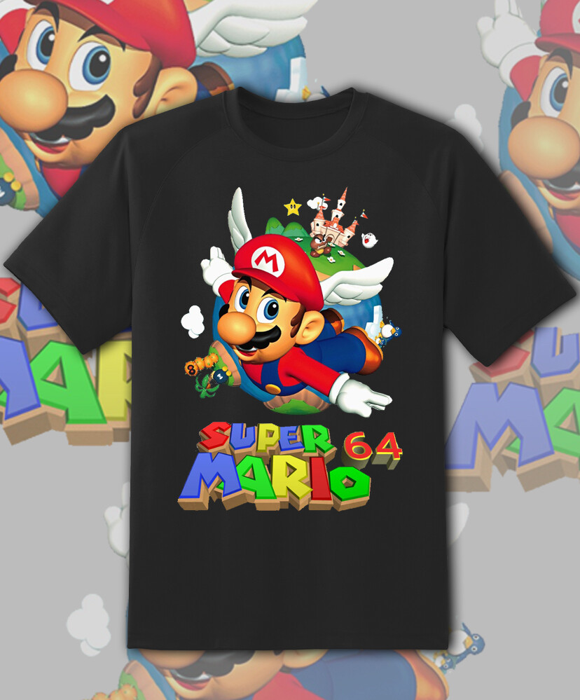 Super Mario 64 Box art Retro Game shirt Youth to Adult S-6XL Fast Ship! gallery