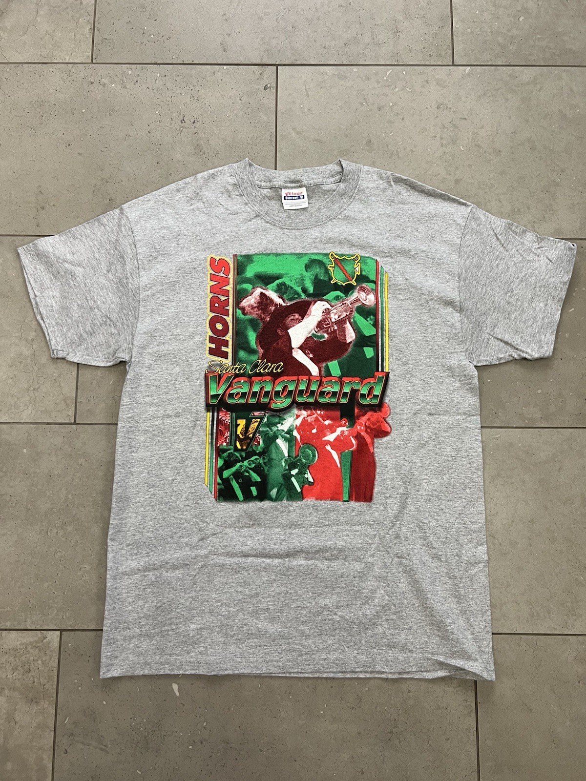Vintage 90s Santa Clara Vanguard Drum And Bugle Corps Gray Graphic Tee Shirt L