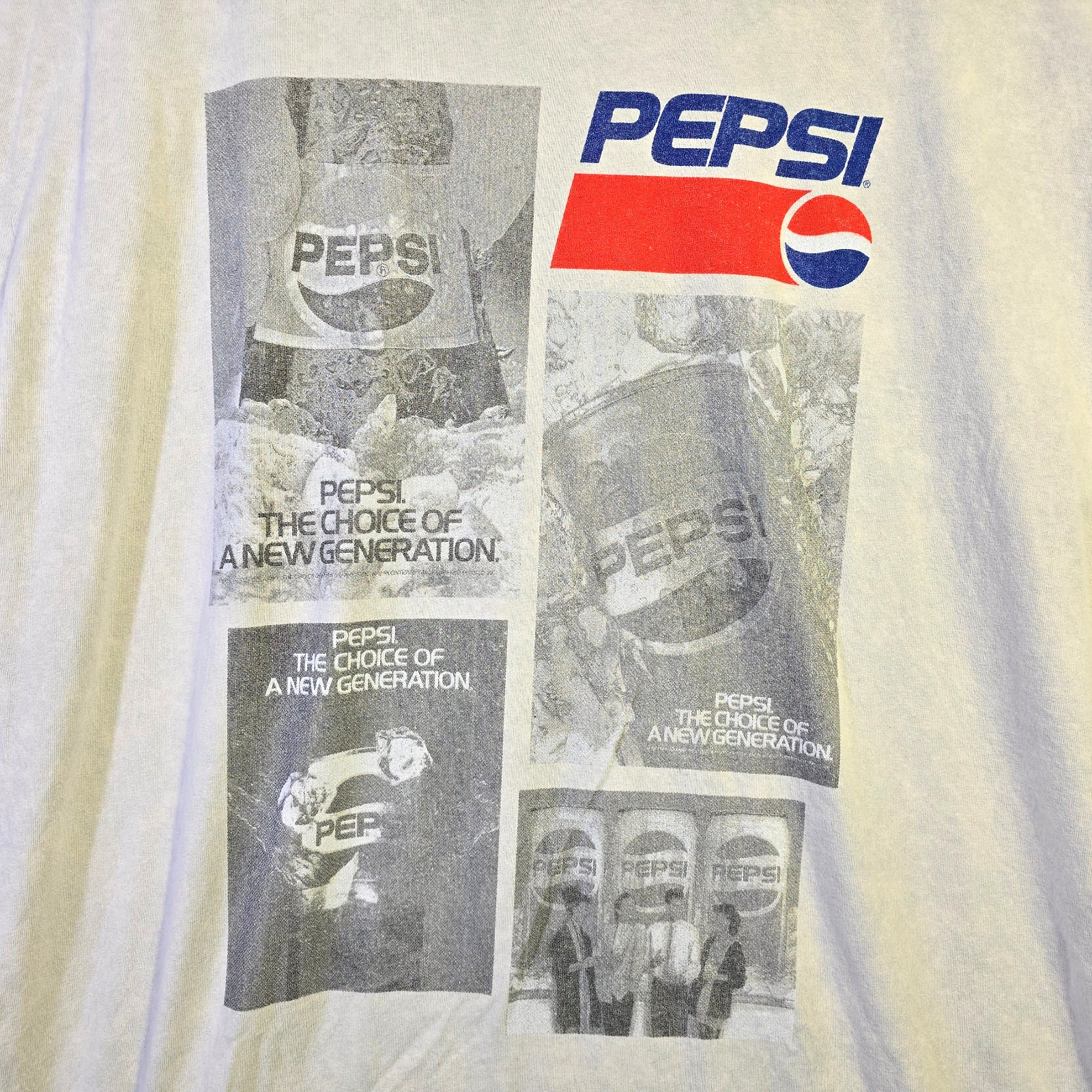 Pepsi Shirt Mens 2XL XXL White Logo 90s 80s Retro Soda Pop Casual NWT gallery