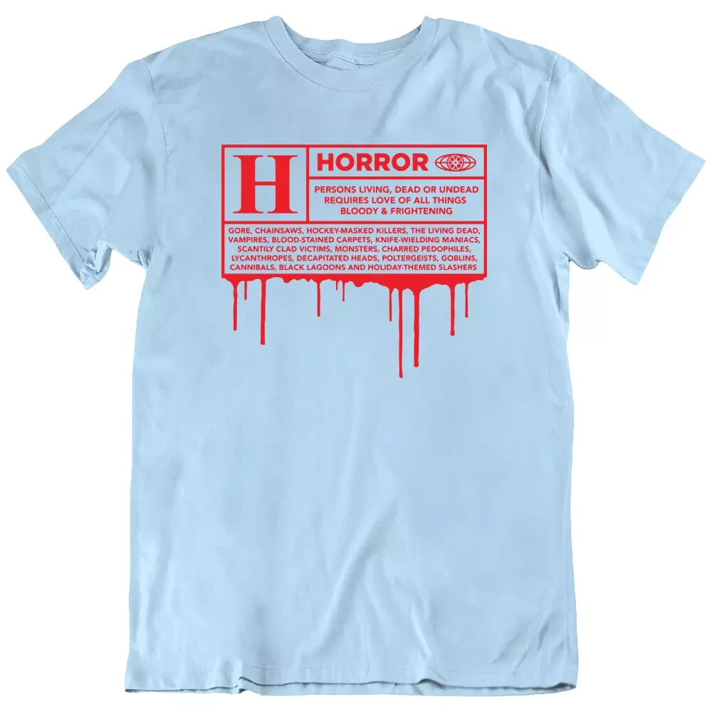 Rated H For Horror Scary Funny Movie Fan T Shirt Tee Gift New gallery