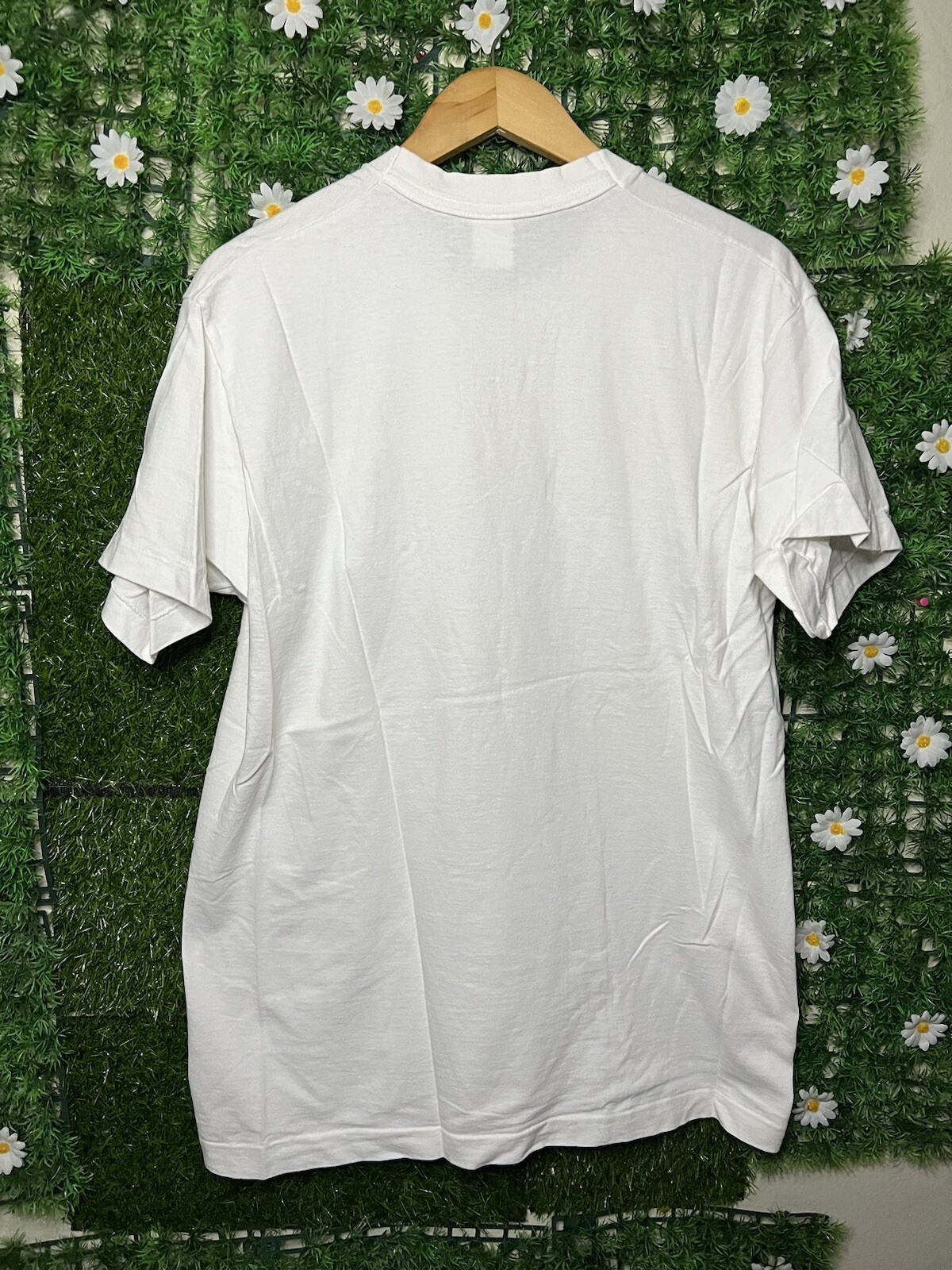Vintage 1996 Sunflowers Outdoor Nature Art T-Shirt Large White USA Made FOTL SEE gallery