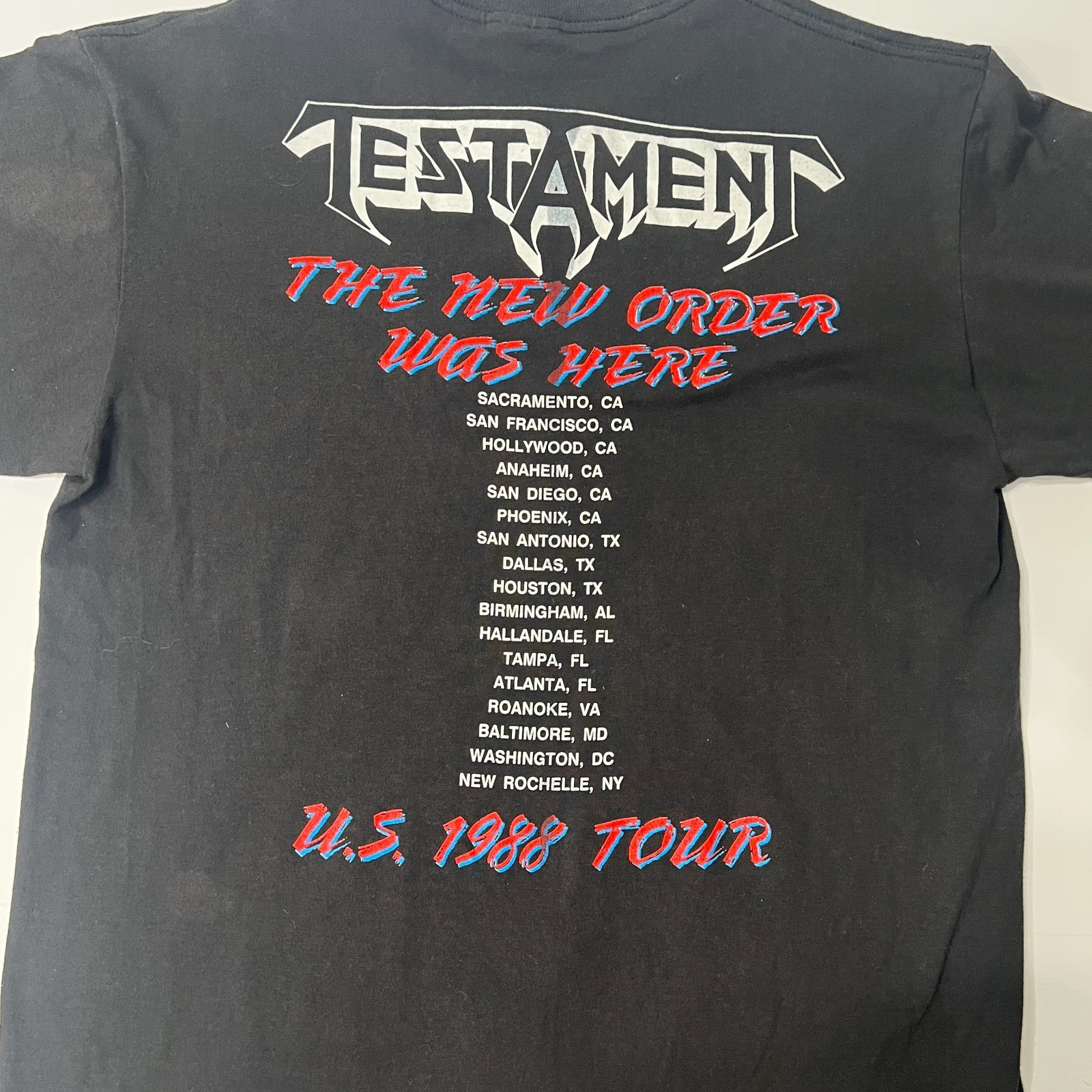 VTG Testament 1988 Disciples of the Watch Shirt Size L Metal Band Tour Rock gallery