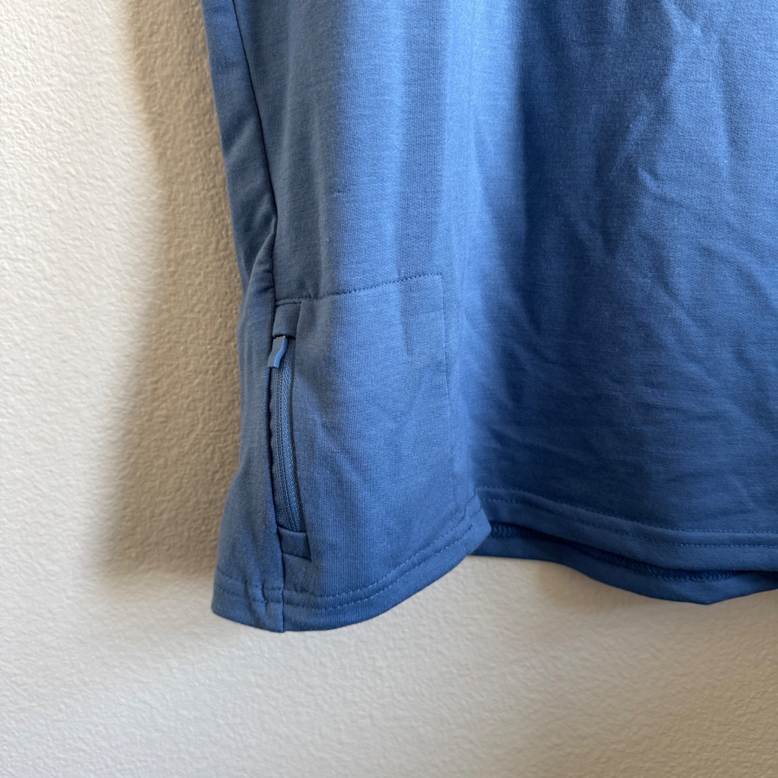 Members Mark Luxe Tee Mens Small Blue Moonlight Short Sleeve Media Pocket C21102 gallery
