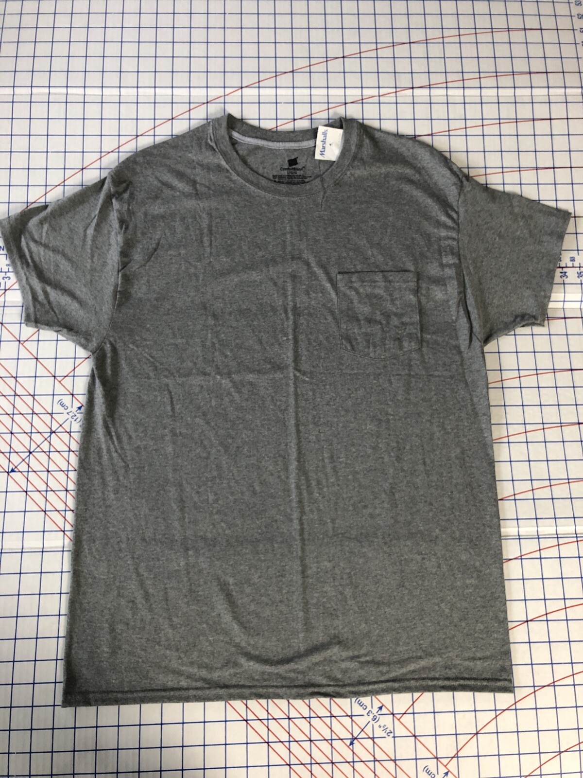 Hanes Comfortblend Pocket T-Shirt Gray Large gallery