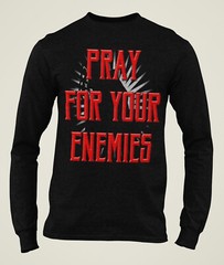 Sneaker Tee Pray for Your Enemies Street Wear Tee Shirt Mens Hip Hop Long sleeve