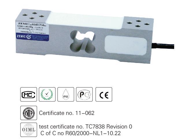 ZEMIC NTEP L6E – 300kg – 3B load cell IP65 With 10 ft Cable