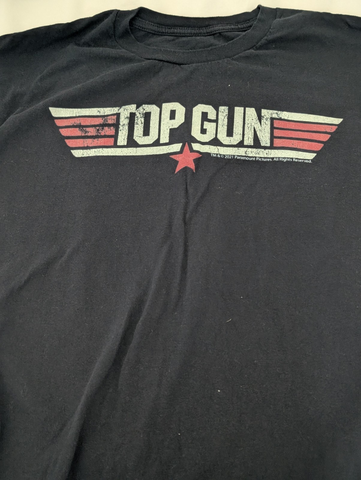Top Gun Distressed Logo T-Shirt Size Large gallery