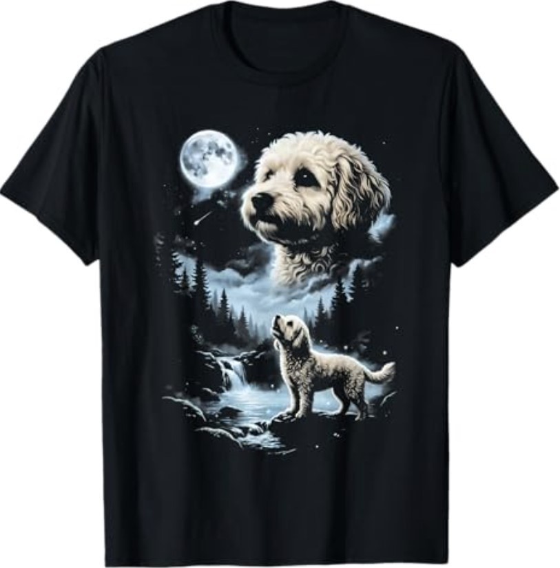 Maltipoo Howling to the Moon T-Shirt