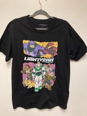 Buzz Lightyear Star Command. Lg Black T Shirt Full Front Print. Disney