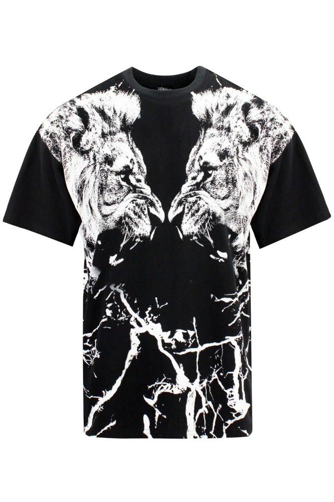 Victorious Men’s Two Lions Oversized T-Shirt TS7564