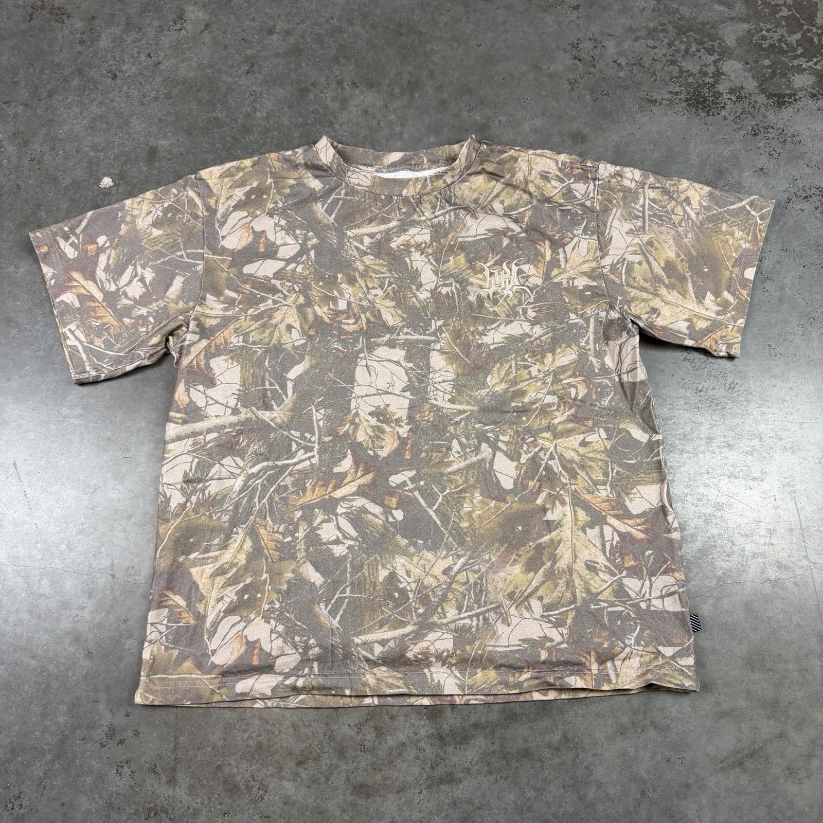 Lira CRTV SCTV T Shirt Mens XL Green Camouflage Boxy Logo Preowned