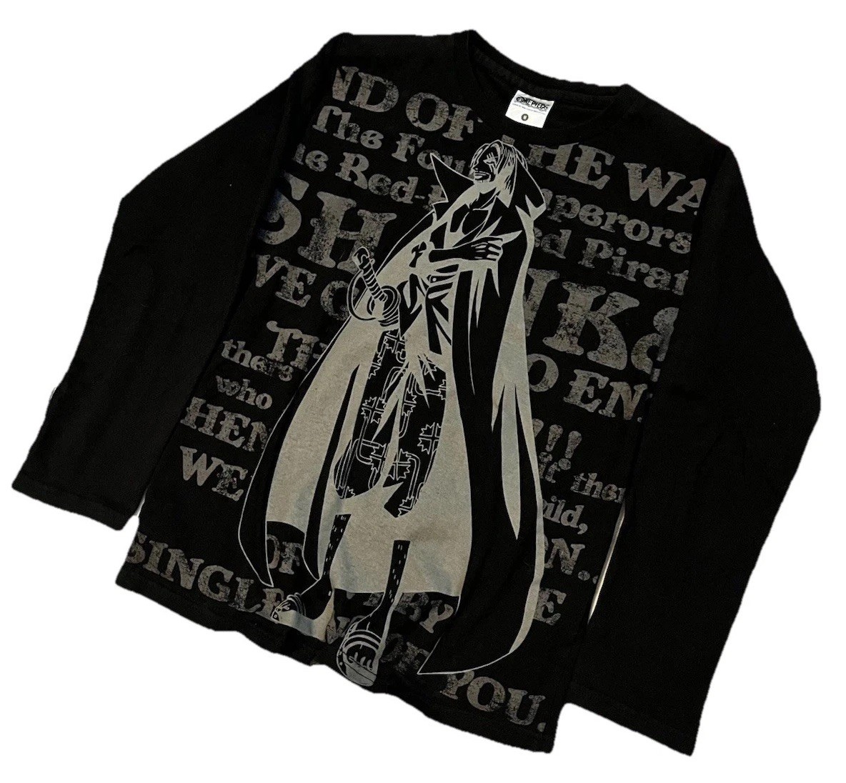 Shanks One Piece Rare AOP Long Sleeve T-Shirt Size Medium