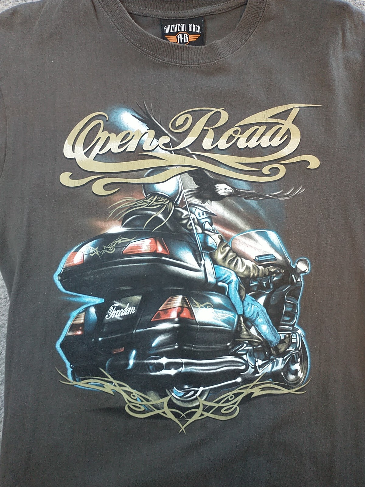 American Biker Open Roads Fords Motorcycles Cape Girardeau, Mo shirt Mens Medium gallery