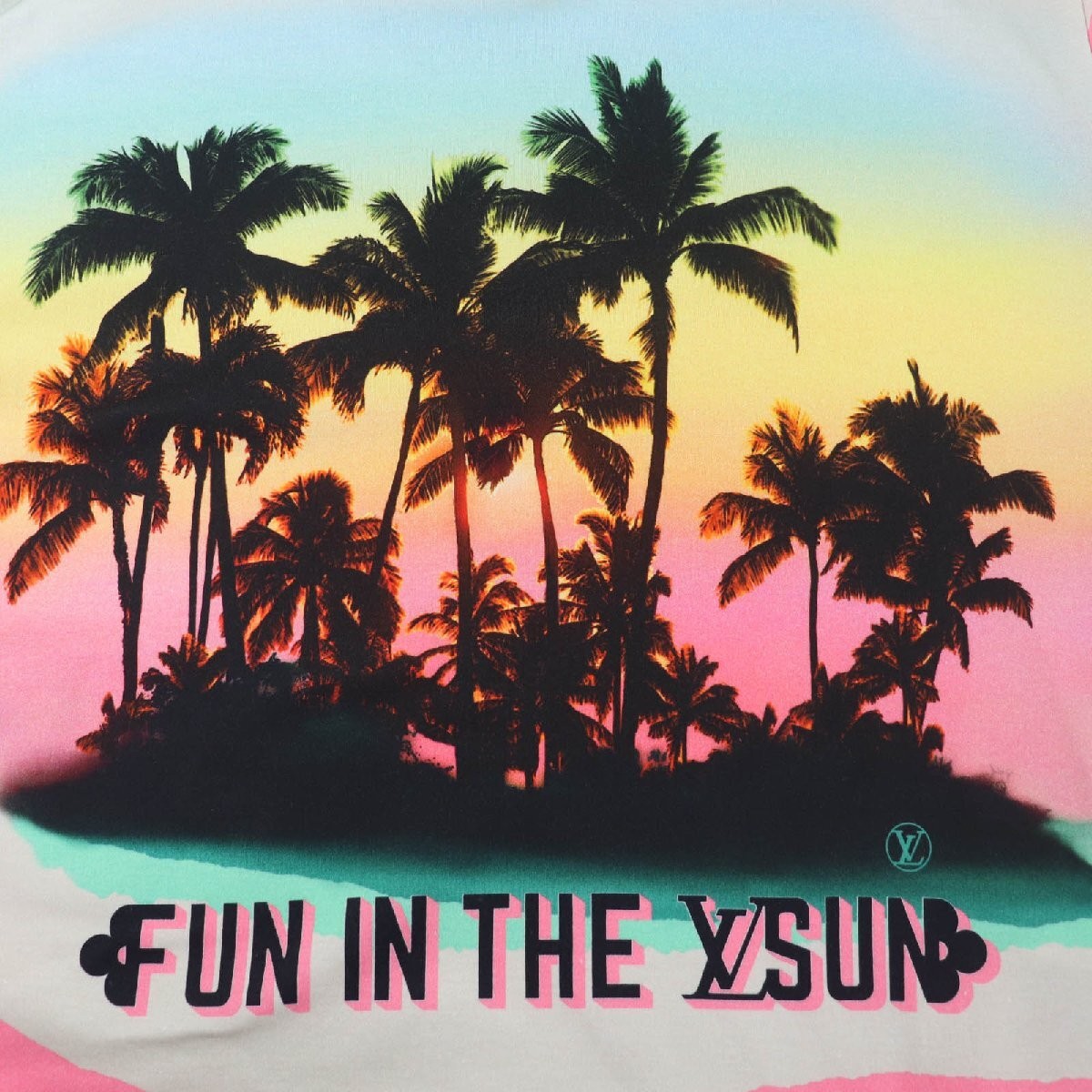 LOUIS VUITTON 22AW 1A9XP0 Cotton Epi Print Palm Tree Short Sleeve T Shirt Mu gallery
