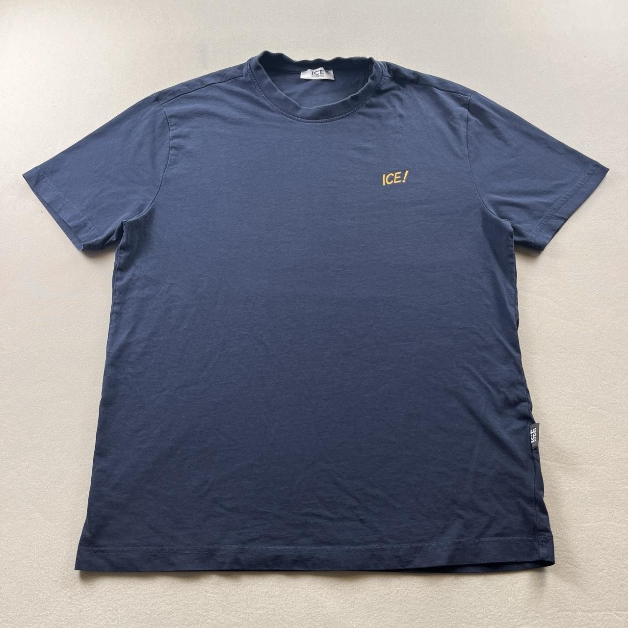 Iceberg T-Shirt Mens Medium Navy Blue Ice Italy Designer Graphic Short Sleeve gallery