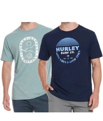 Hurley Men’s Graphic Tee, 2-pack – GREEN/ORANGE Or Blue/ Dark Blue-Pick Size