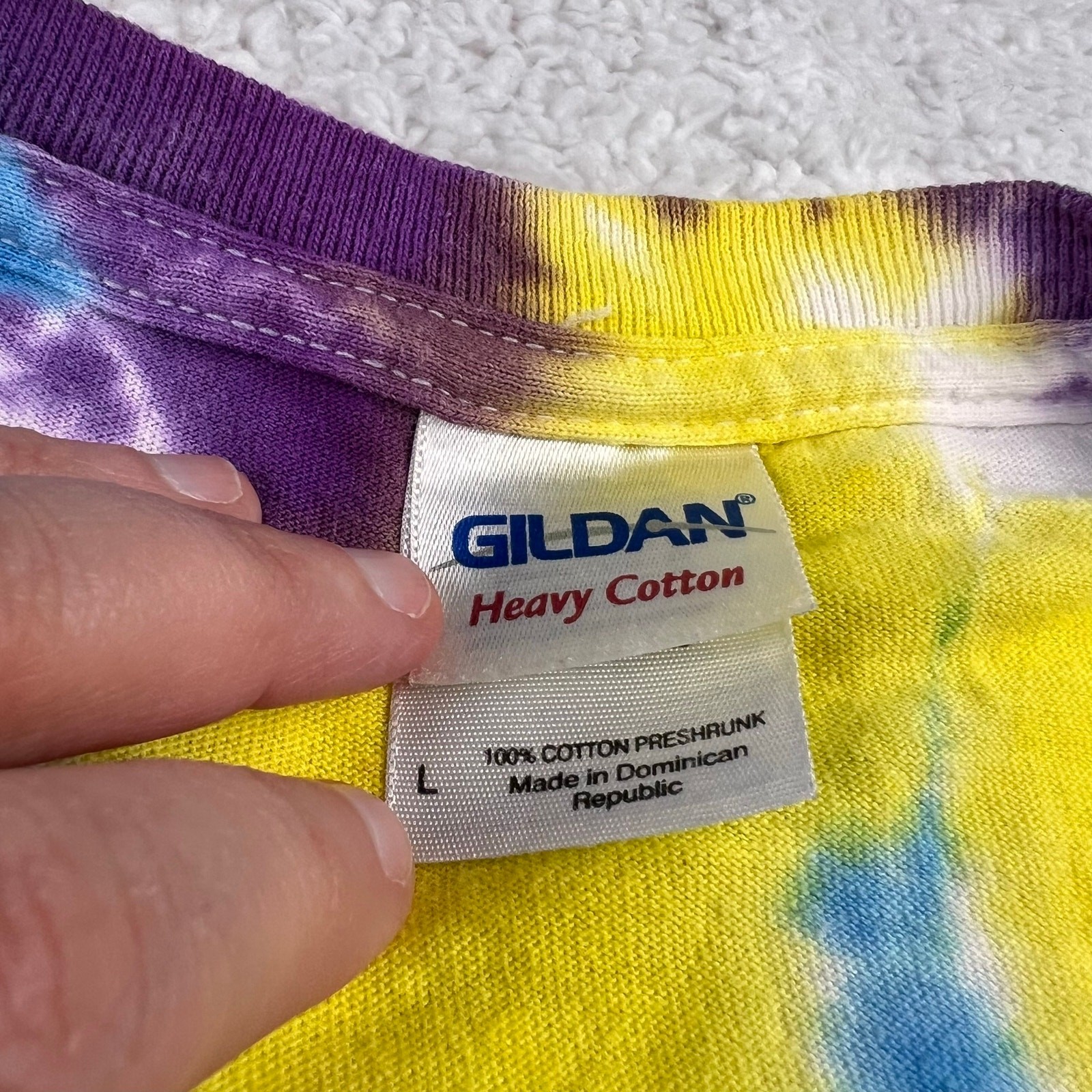 Brooklyn Michigan Racing Tie dye T-shirt Men's size Large Gildan Tag gallery