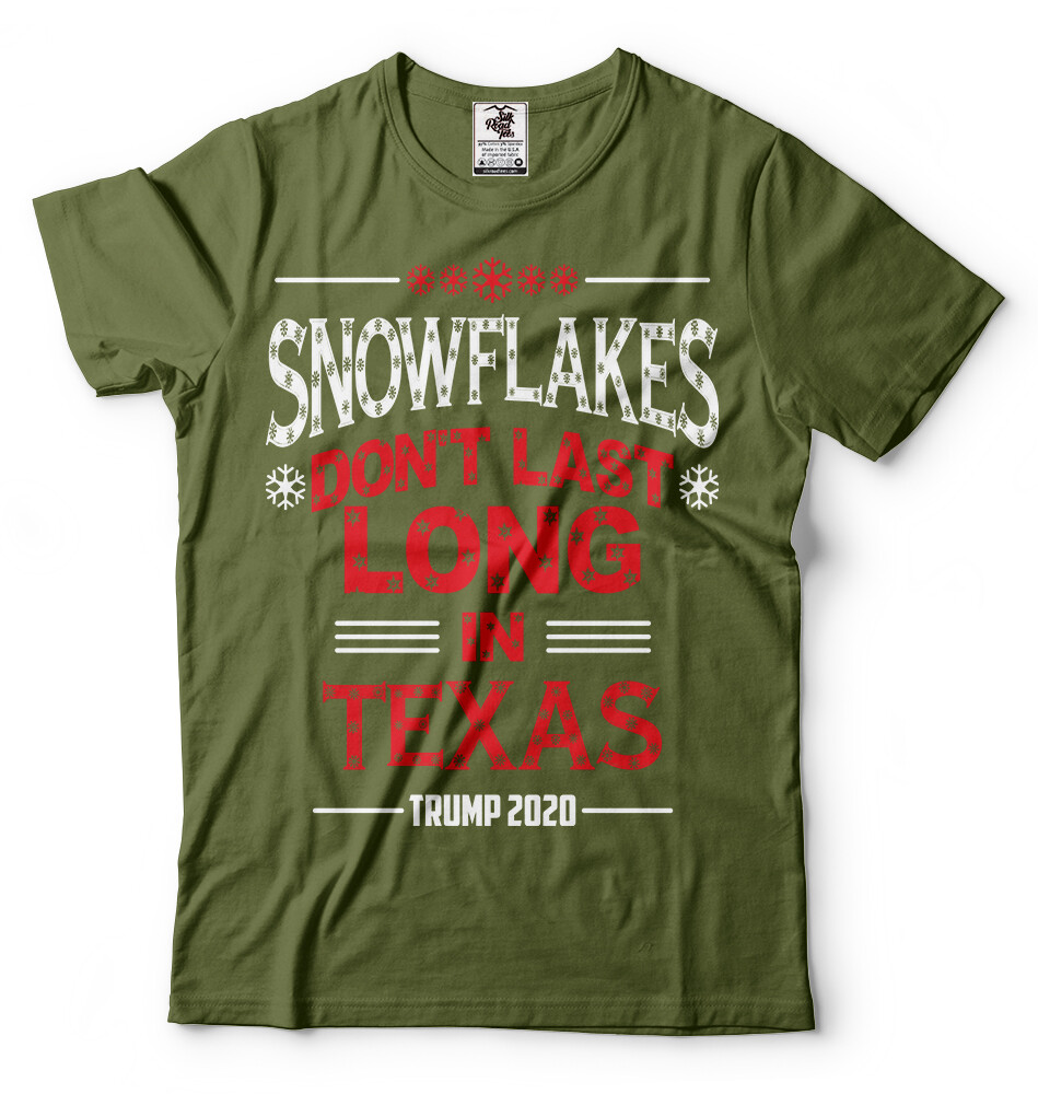 Snowflakes Dont Last Long in Texas Mens Tee shirt Trump 2024 Rally Campaign Tee gallery