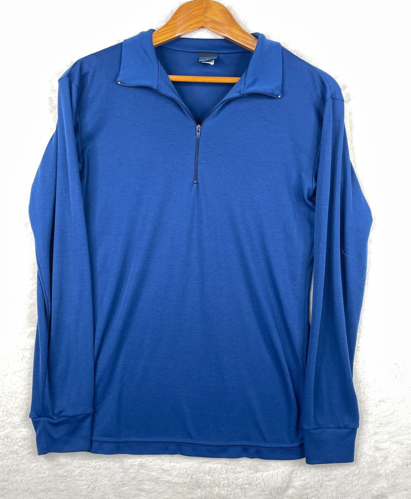 Patagonia Capilene Base Layer Top Mens Medium Blue 1/4 Zip Shirt