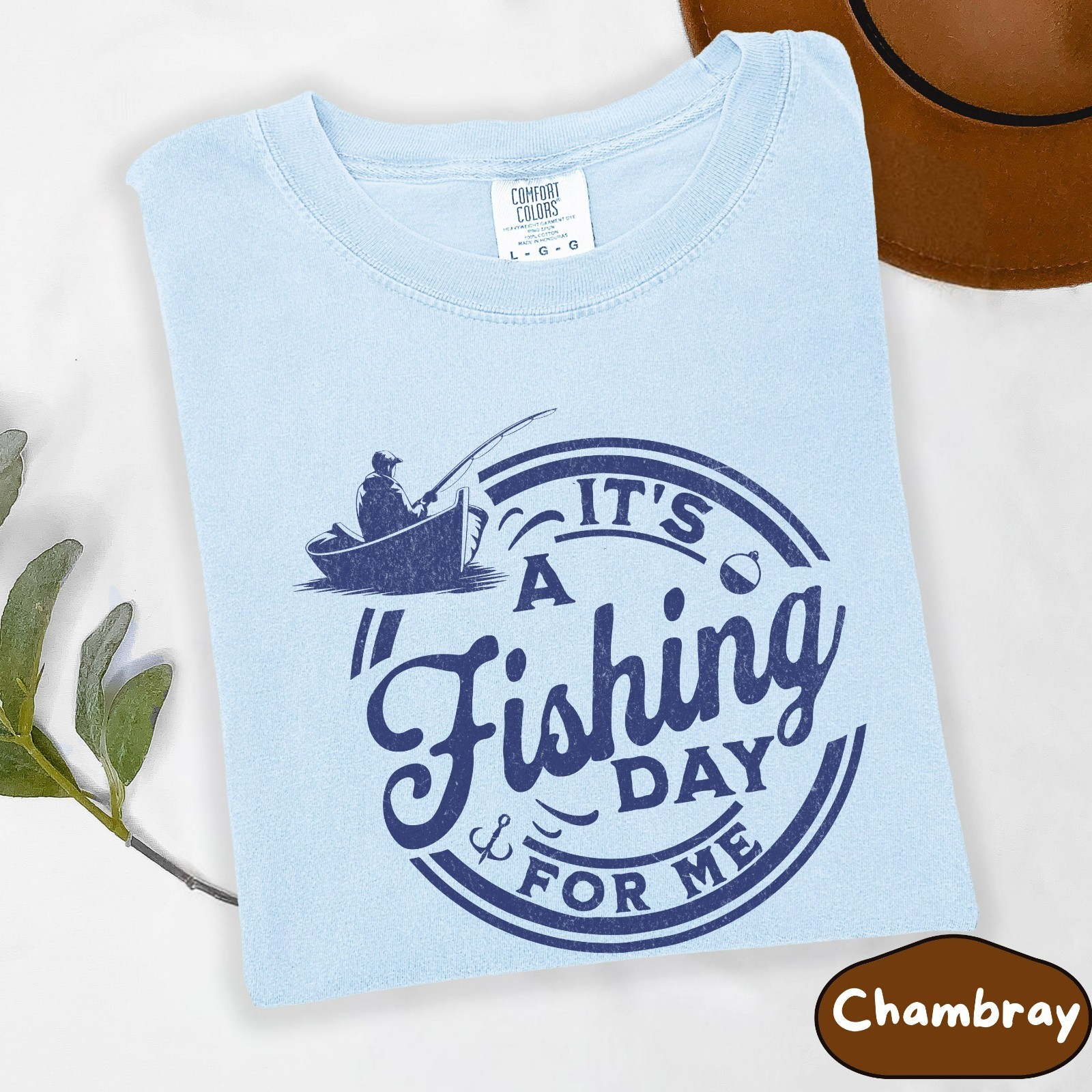 Its a Fishing Day for Me Comfort Colors T-Shirt, Fisherman Shirt, Lake Life Tee gallery