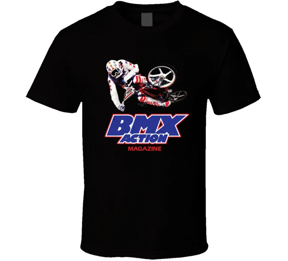 BMX Action Sports Stunt Rider Street Bike Graphic T-Shirt Mens Tee