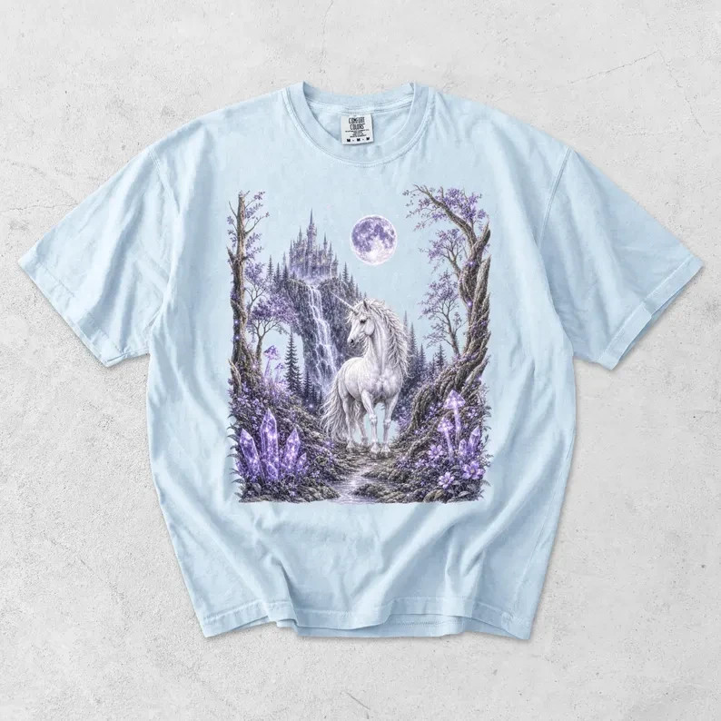 Pegasus Unicorn Shirt, Fantasy Horse T-Shirt, Rainbow Galaxy Graphic Tee gallery