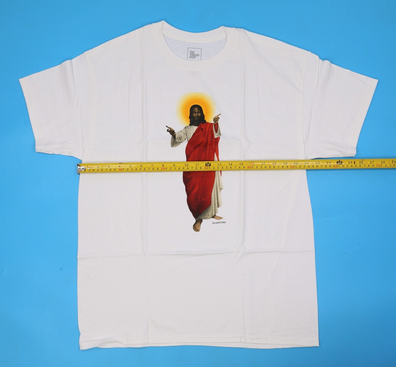 THE THREAD SHOP White T-Shirt (25 LIGHTERS) Size: L gallery