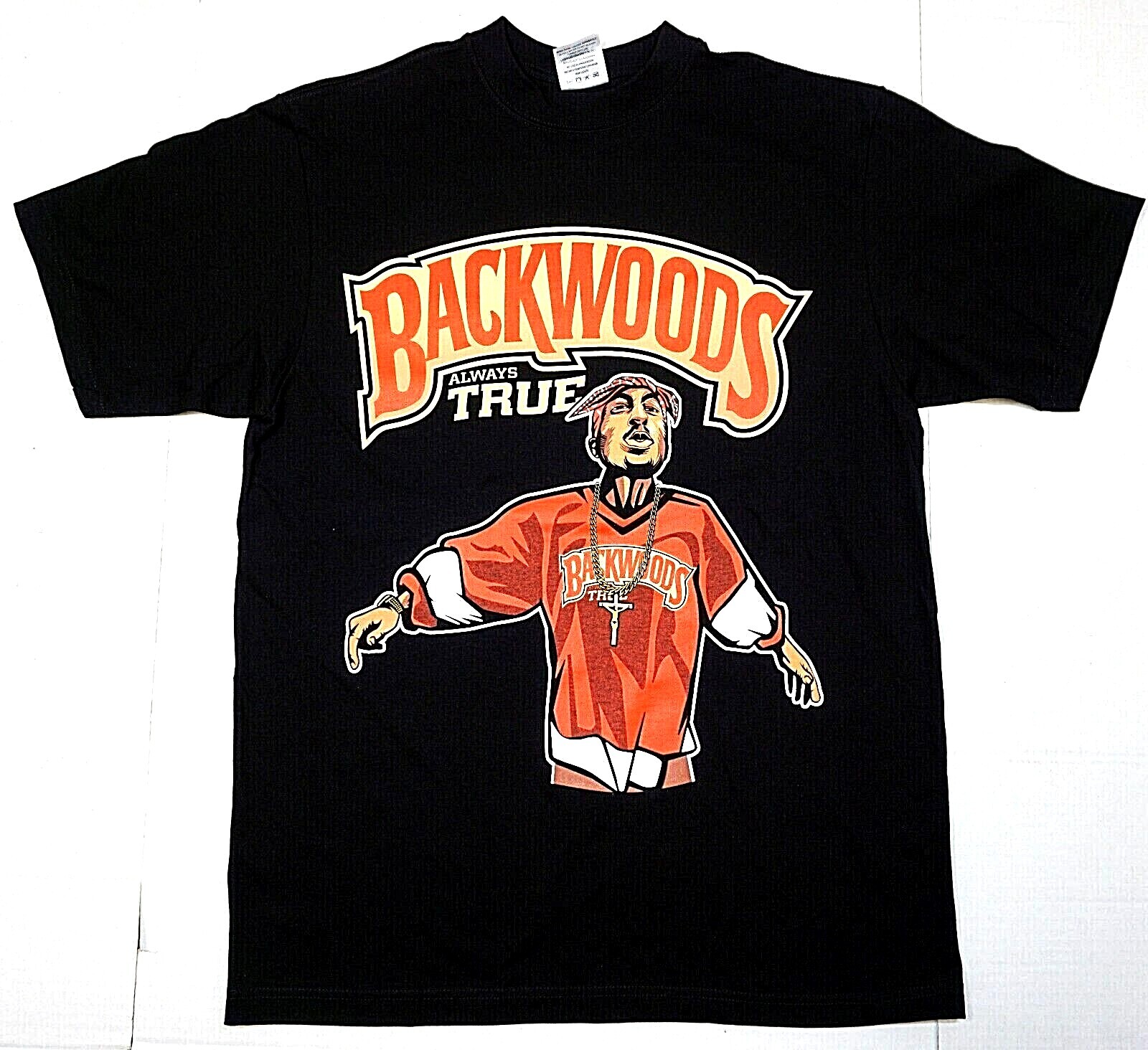 TUPAC SHAKUR T-shirt 2Pac BACKWOODS Marijuana Blunt 420 Cigar Wrap Tee Men's New gallery