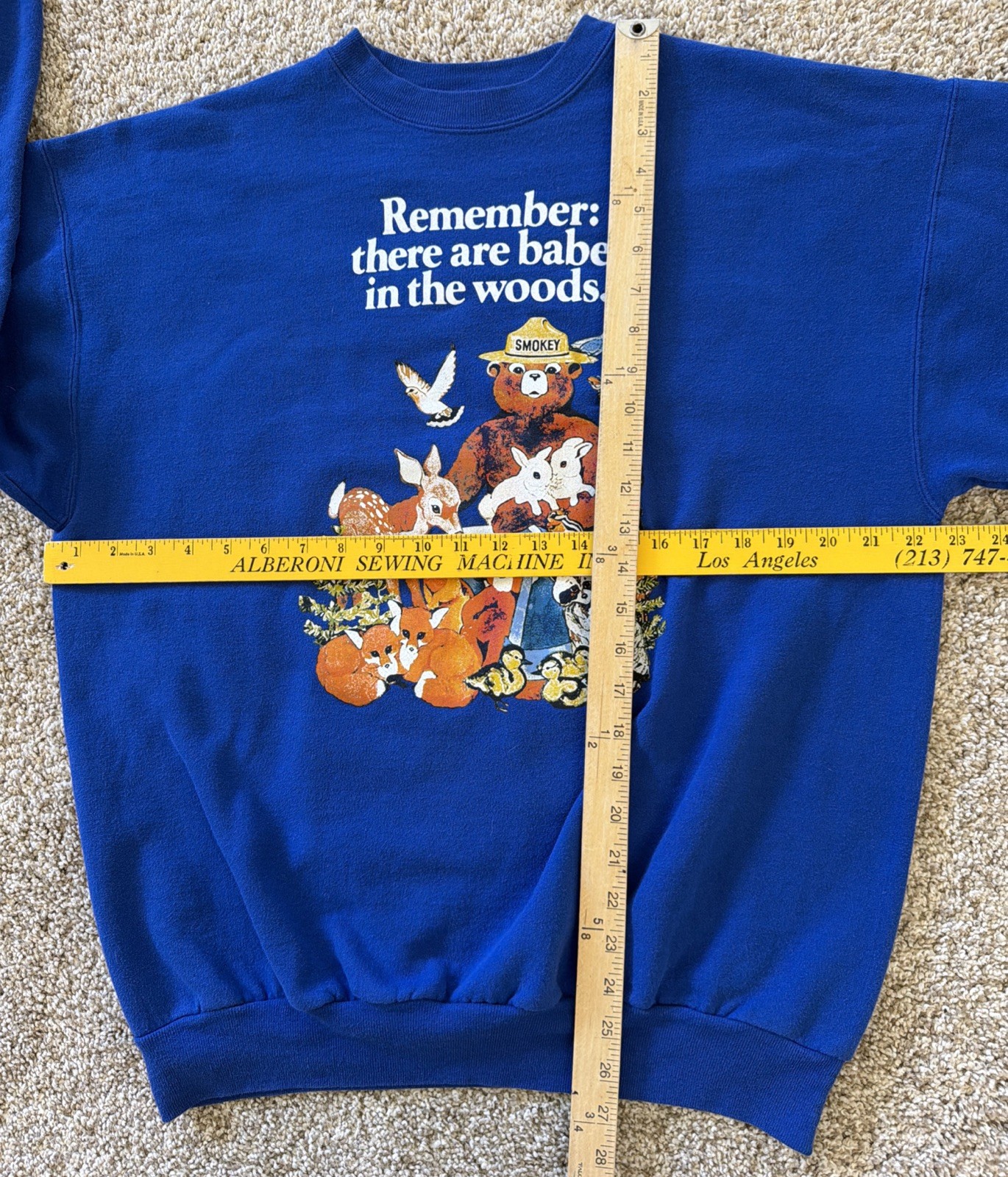 90s Bear Remember There Are Babes in the Woods Shirt Smokey Bear Sweatshirt L gallery