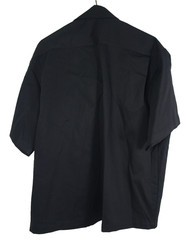 Tom’s Black Short Sleeve Zipper Work Shirt Size Large