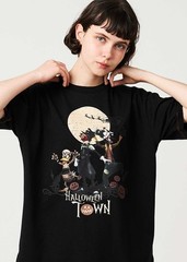 [Graniph]Kingdom Hearts Halloween Town | Big Silhouette T-Shirt Size SS~XL Black