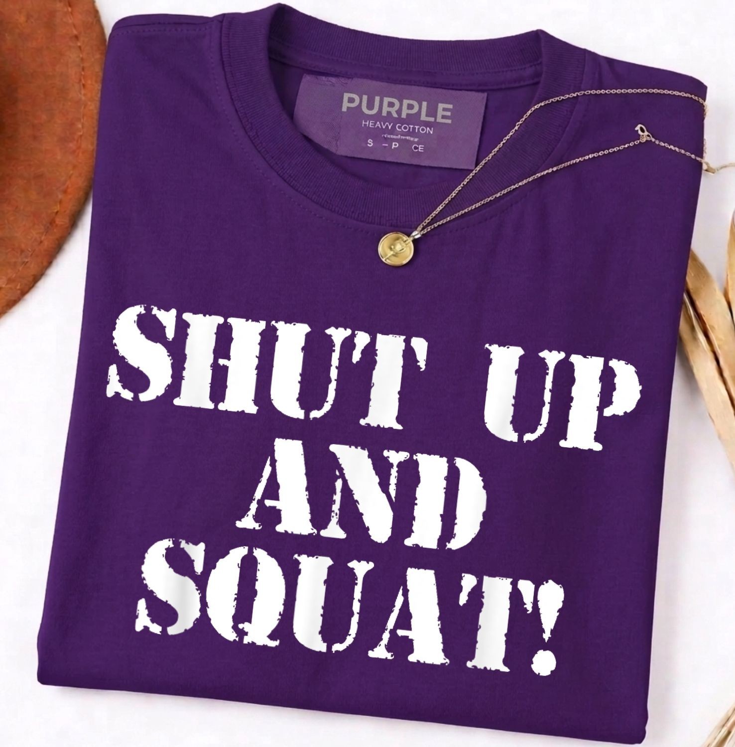 Shut Up And Squat! Shirt (Navy Blue) Unisex T-Shirt gallery