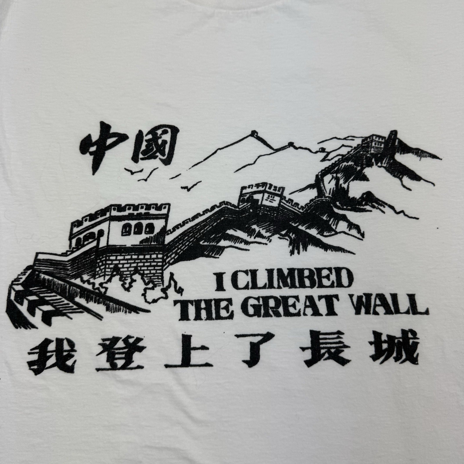 Vintage I Climbed The Great Wall T Shirt Adult Large Tourist China 90s Graphic gallery