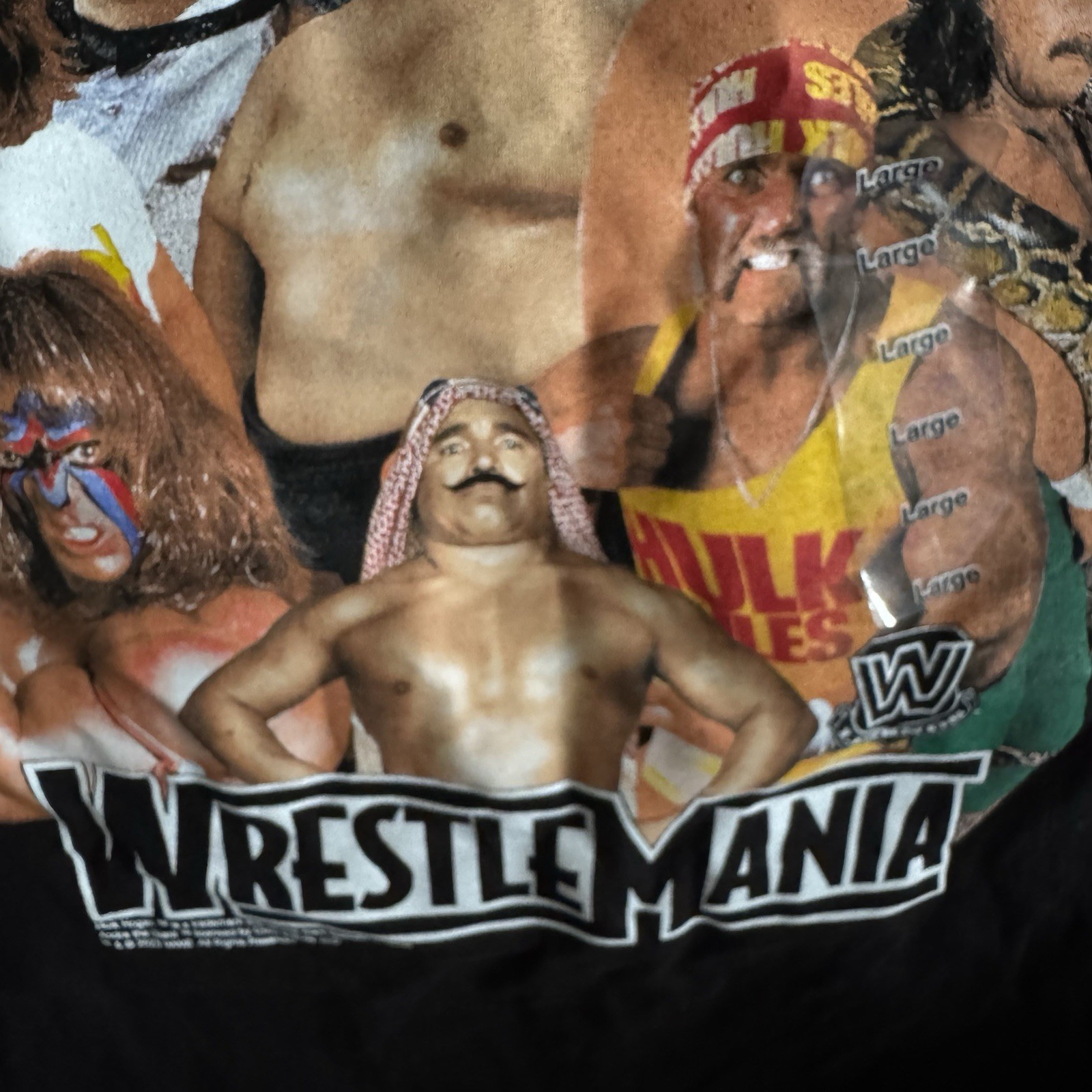 WWE Wrestle Mania Super Stars Legends Retro Graphic Shirt Hulk Hogan Andre Giant gallery