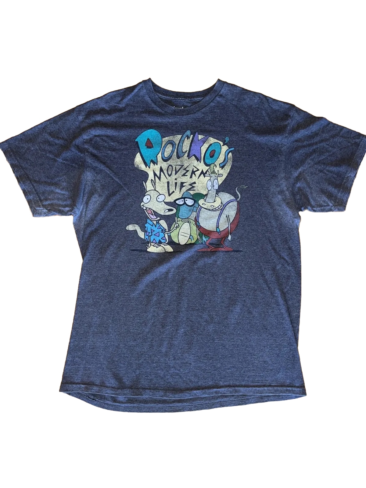 Rockos Modern Life T Shirt XL Nickelodeon 90s Cartoon Graphic Tee Gray